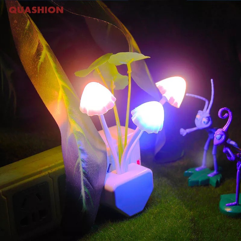 Mushroom Night Light Auto Dusk Sensor LED Lamp