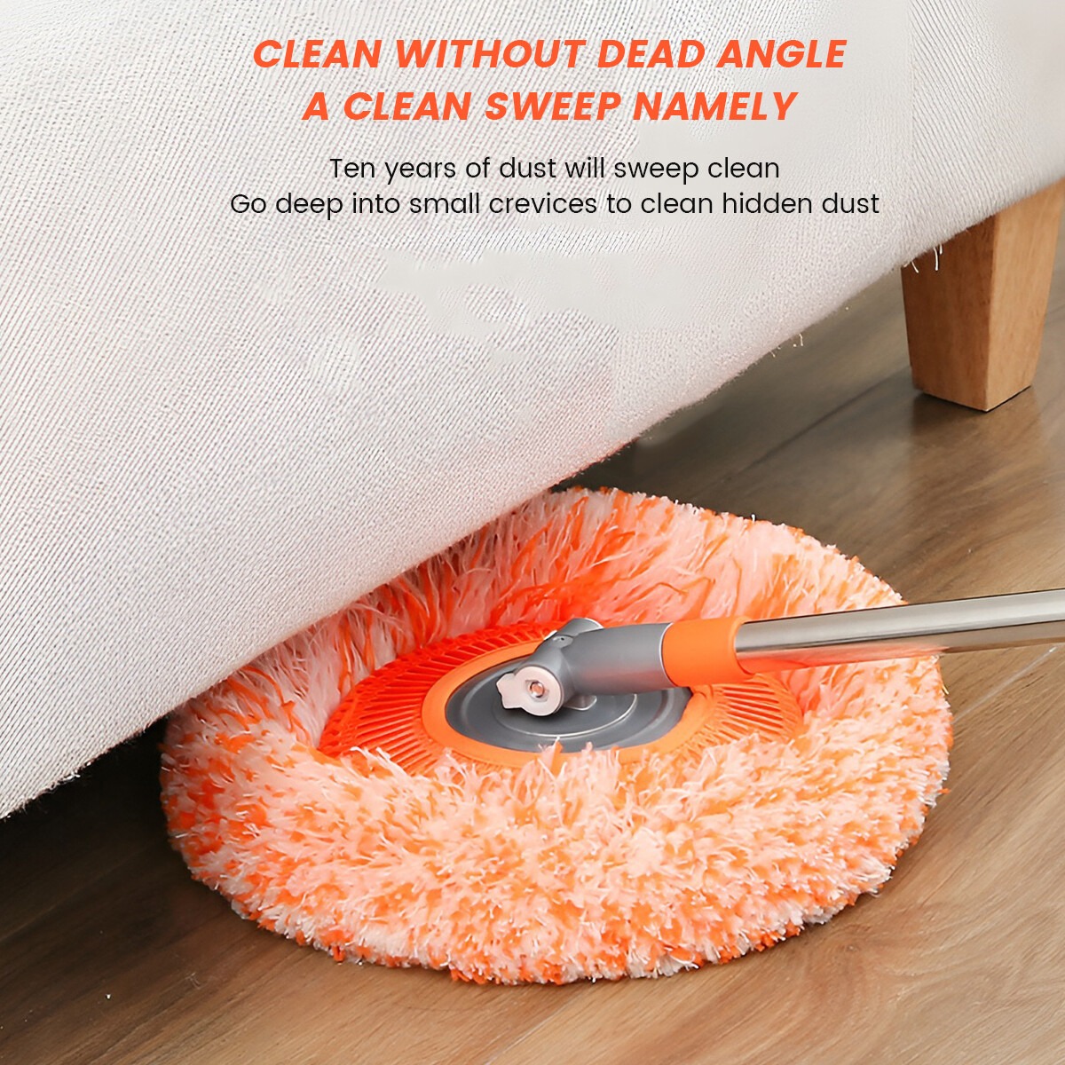 360° Rotating Microfiber Mop – Extendable Telescopic Floor Cleaner