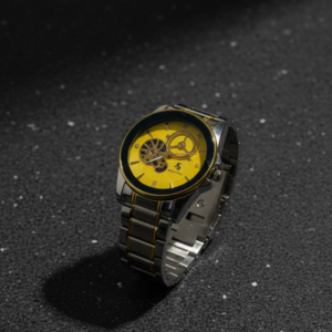 Skeleton Automatic Watch – Luxury Two-Tone Open Heart