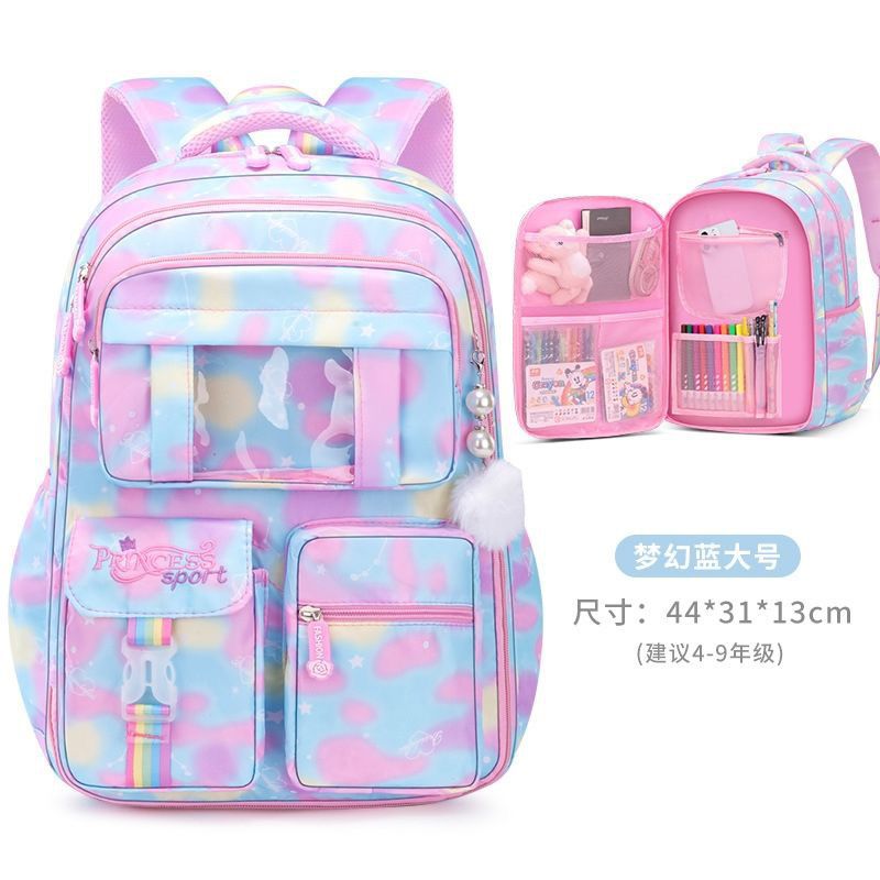 School Backpack for Daily Use Durable Multi-Pocket Blue