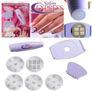 Nail Art Stamping Kit for Women – Easy DIY Nail Design Tool (Purple)