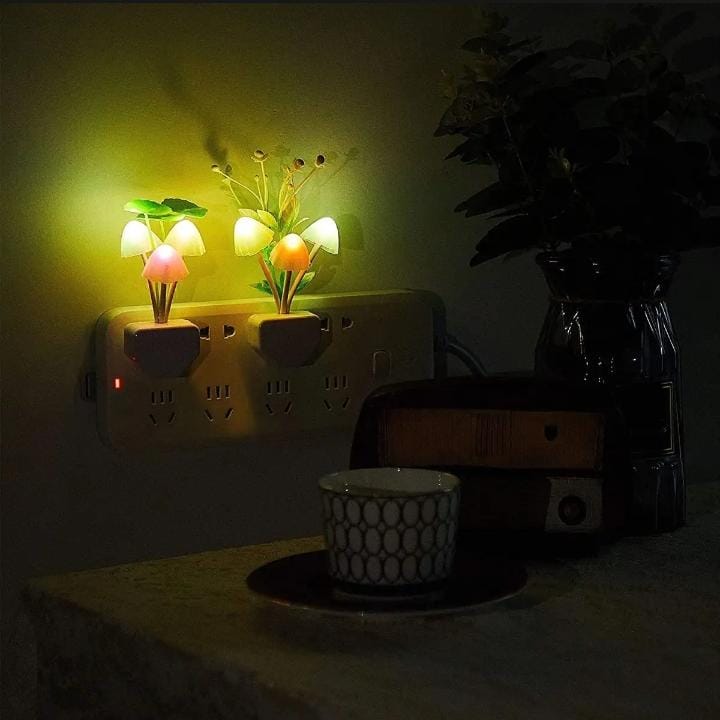 Mushroom Night Light Auto Dusk Sensor LED Lamp
