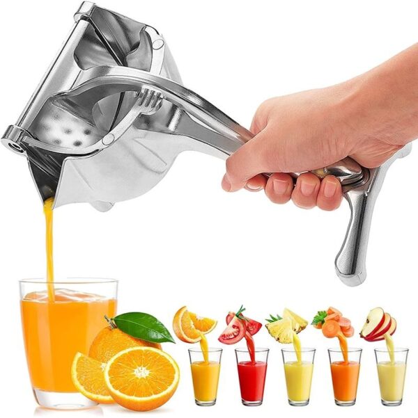 Heavy-Duty Aluminum Manual Fruit Juicer – Hand-Press Citrus Squeezer for Oranges, Pomegranate, and Lemons