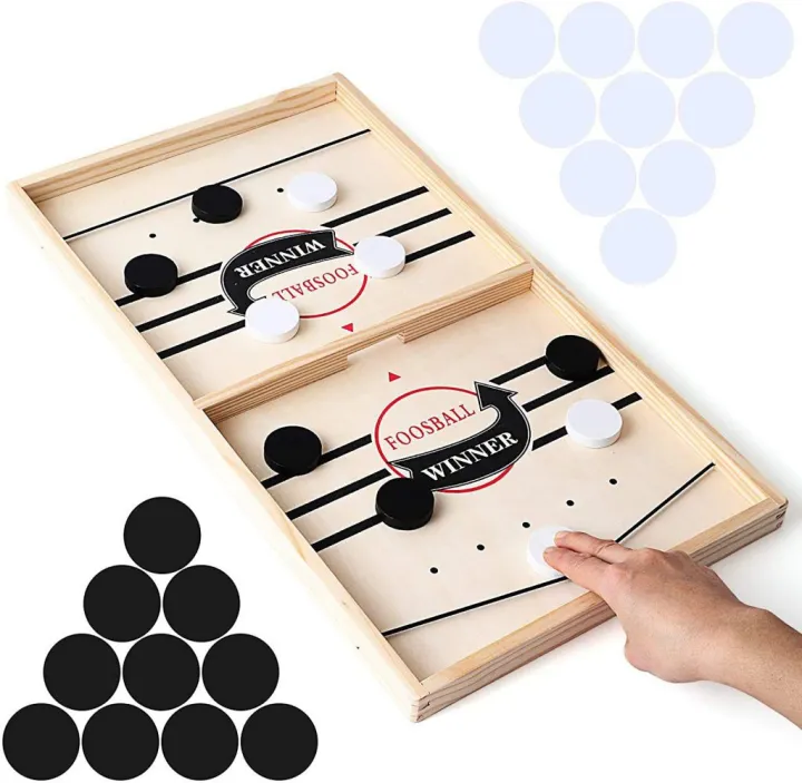 Sling Puck Board – Fast Wooden Hockey Game for Kids & Adults