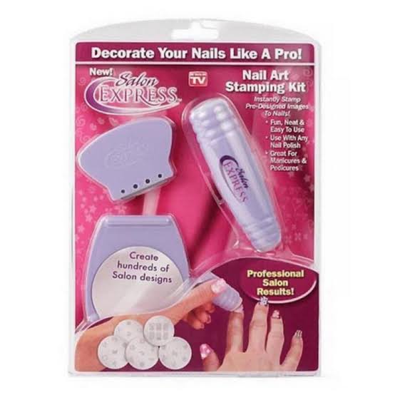 Nail Art Stamping Kit for Women – Easy DIY Nail Design Tool (Purple)