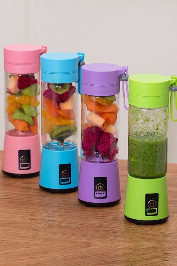 Portable Mini Juicer Blender – Rechargeable 6-Blade 380ml