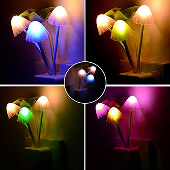 Mushroom Night Light Auto Dusk Sensor LED Lamp