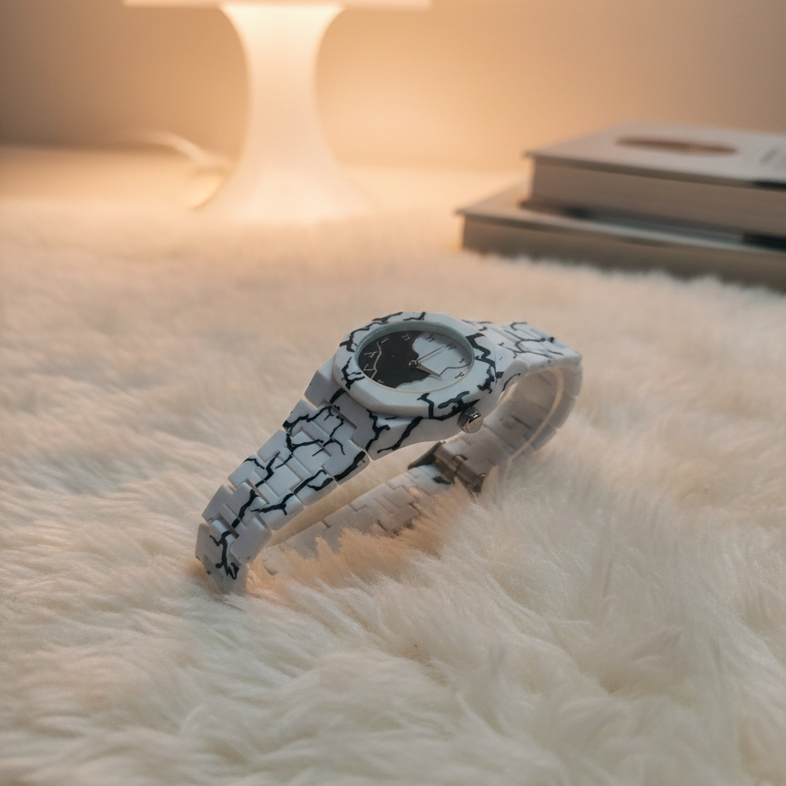 Minimalist Octagonal Watch – Arabic Dial Luxury Style