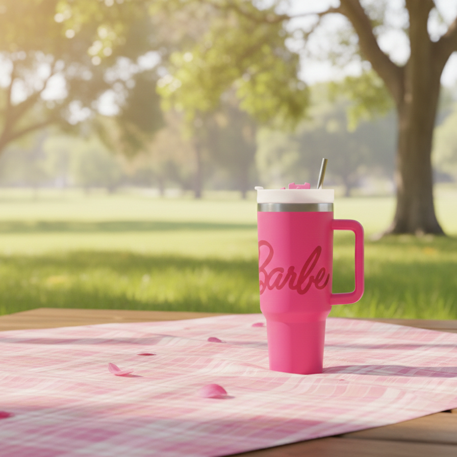 Barbie Kids Tumbler Leak-Proof BPA-Free Pink Bottle