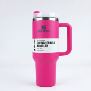 Stanley 40 Oz (1200ML) Stainless Steel Vacuum Insulated Tumbler with Straw – Leak-Proof Quencher Cup for Hot & Cold Beverages