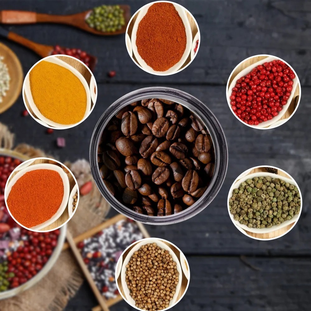 Mini Electric Grinder 300W – Stainless Steel Coffee, Spice & Masala Blender (220V)