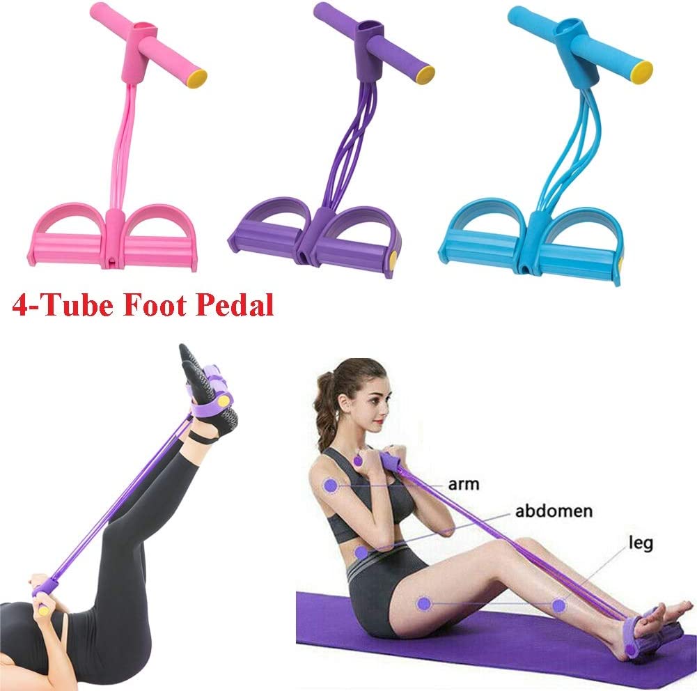 Foot Pedal Resistance Band – Elastic Sit-Up Pull Rope & Tummy Trimmer for Yoga & Home Fitness