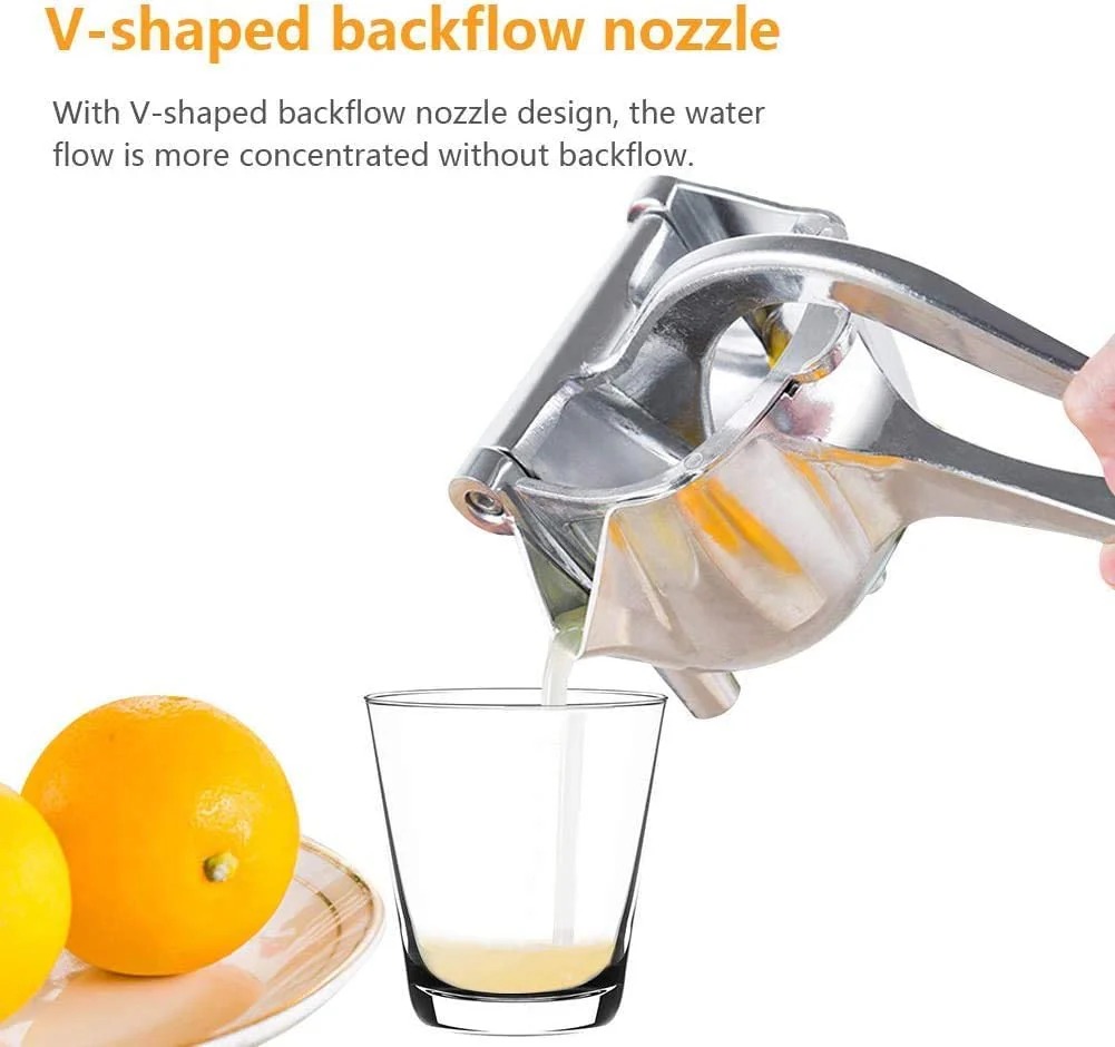 Stainless Steel Handheld Fruit Juicer – Lemon & Orange Clip Squeezer for Kitchen & Baby Food Prep