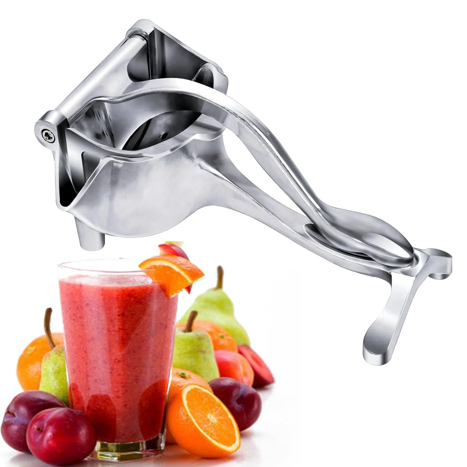 Stainless Steel Handheld Fruit Juicer – Lemon & Orange Clip Squeezer for Kitchen & Baby Food Prep