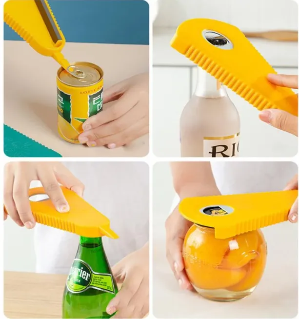 Multi-Function Bottle & Jar Opener – Easy Twist Grip Kitchen Tool