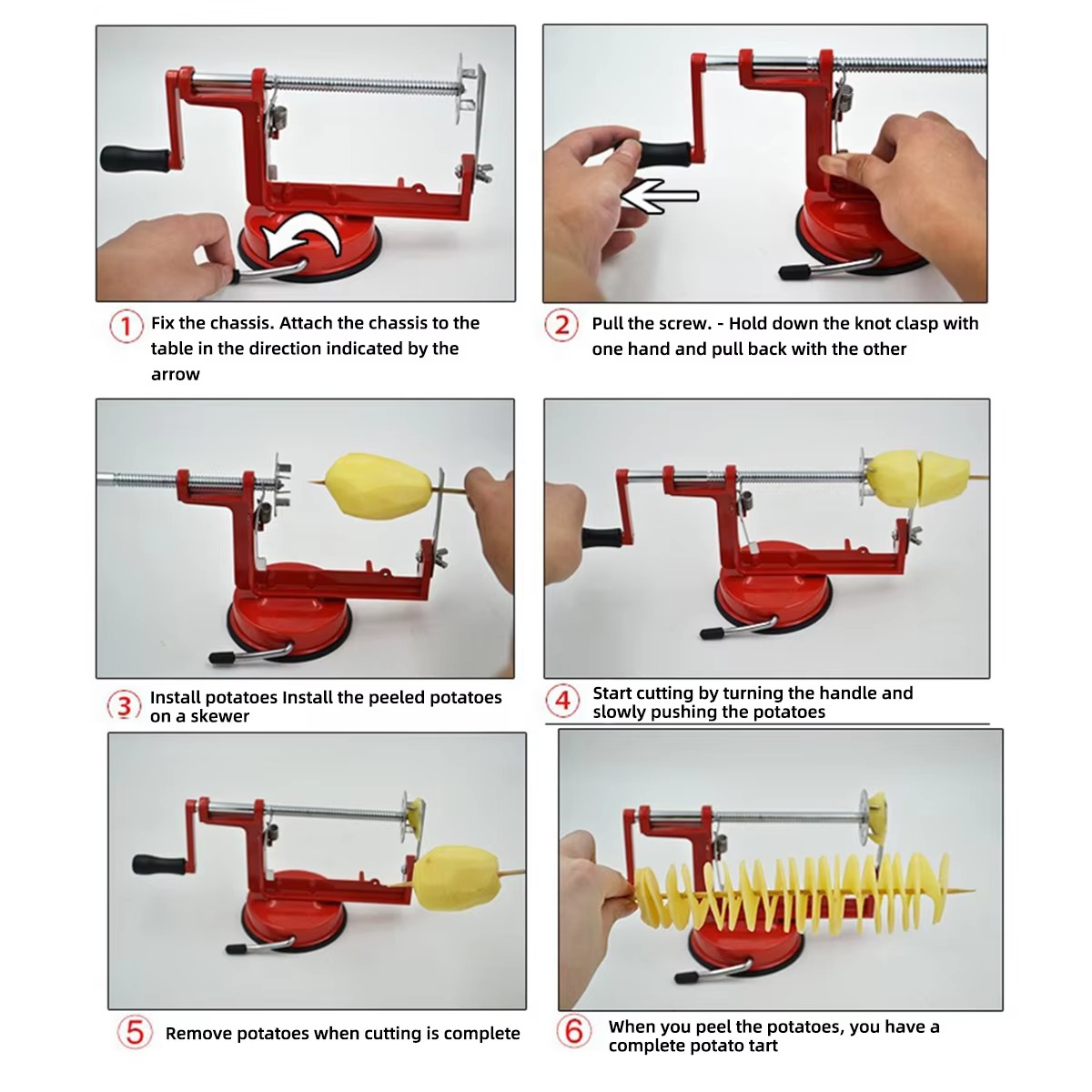 Potato Spiral Slicer – Creative Twist Cutter Stainless Steel