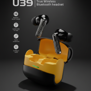 U39 True Wireless Bluetooth 5.1 Earbuds – Premium Plating Design (Random Color)