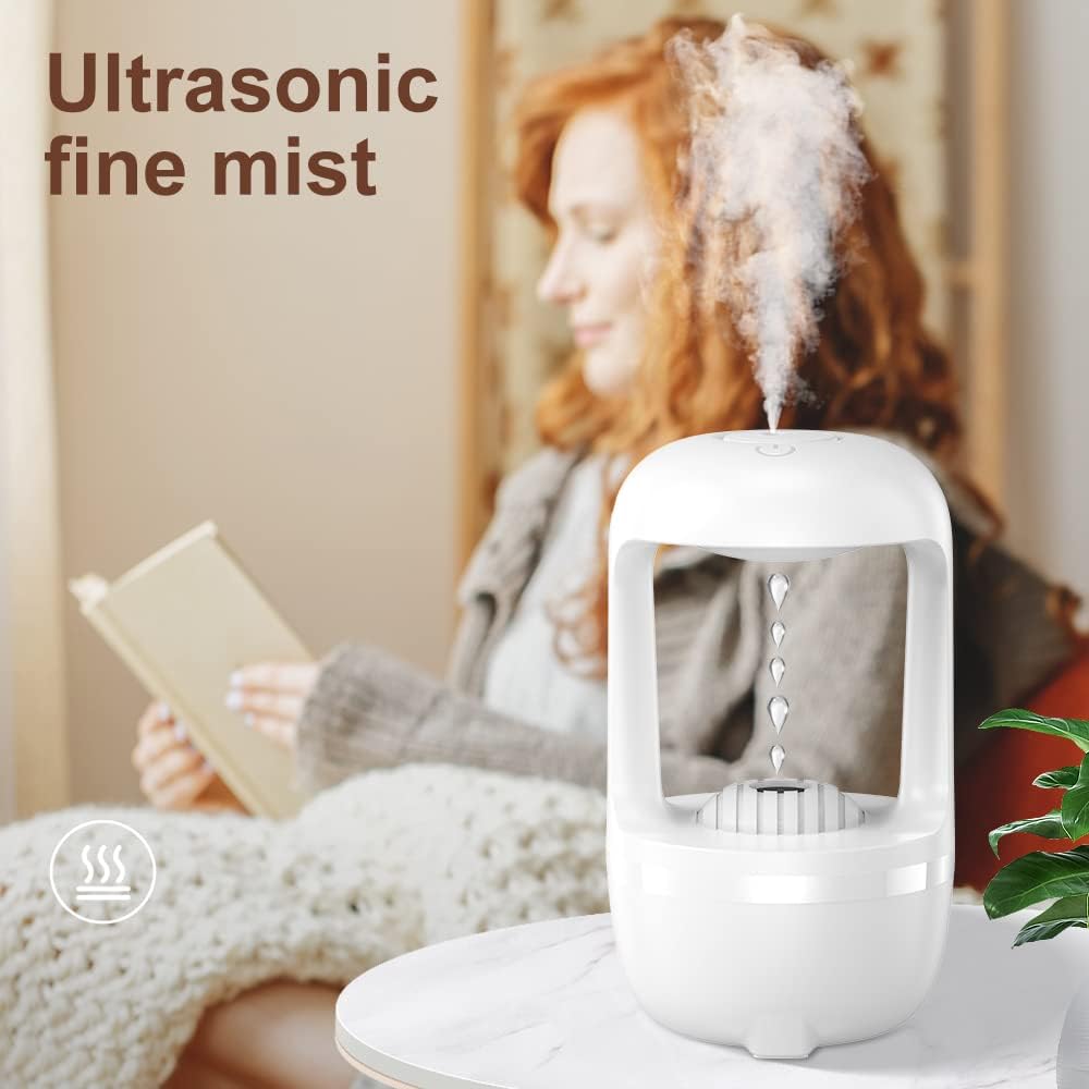 Cool Mist Humidifier for Bedroom – Cute Water Drops & Light Therapy
