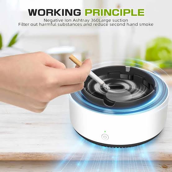 Smokeless Smart Ashtray – Self-Extinguishing Air Purifier