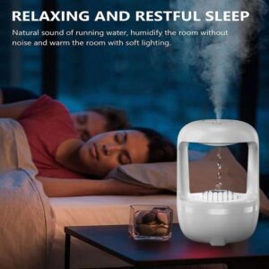 Cool Mist Humidifier for Bedroom – Cute Water Drops & Light Therapy