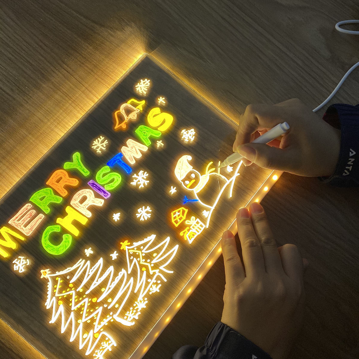 LED Message Writing Board – Glow Notes Display with Stand
