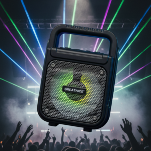 Portable Bluetooth Party Speaker – RGB Lights & Deep Bass Sound