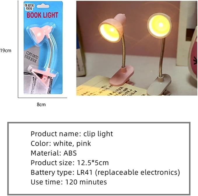 Mini Book Light – Clip-On LED Reading Lamp, Eye Care