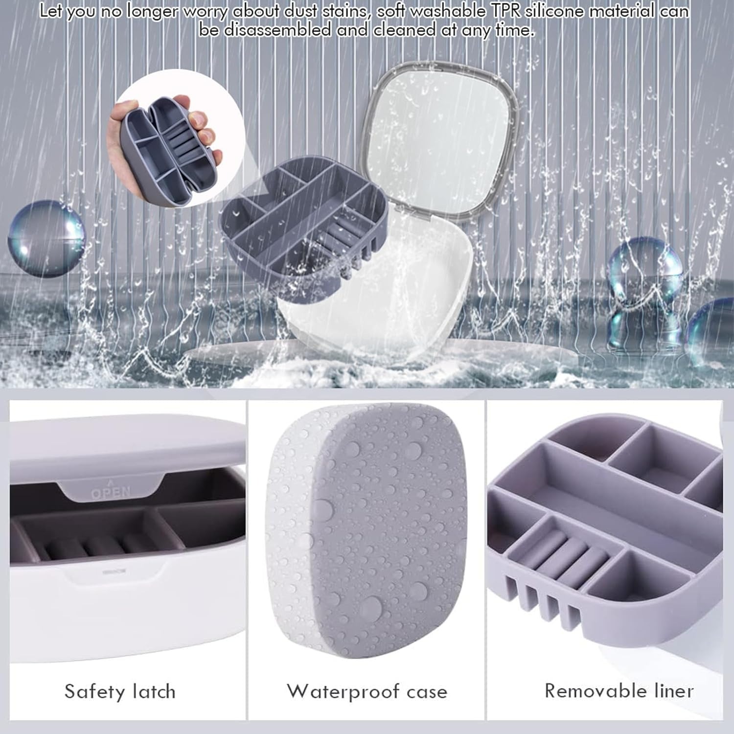 Portable Jewelry Box with Mirror – Compact Travel Case